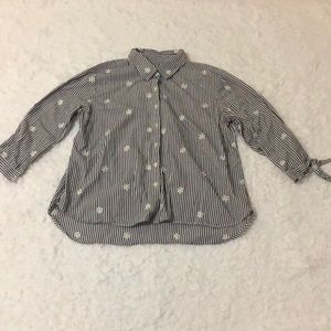 Button up floral blouse